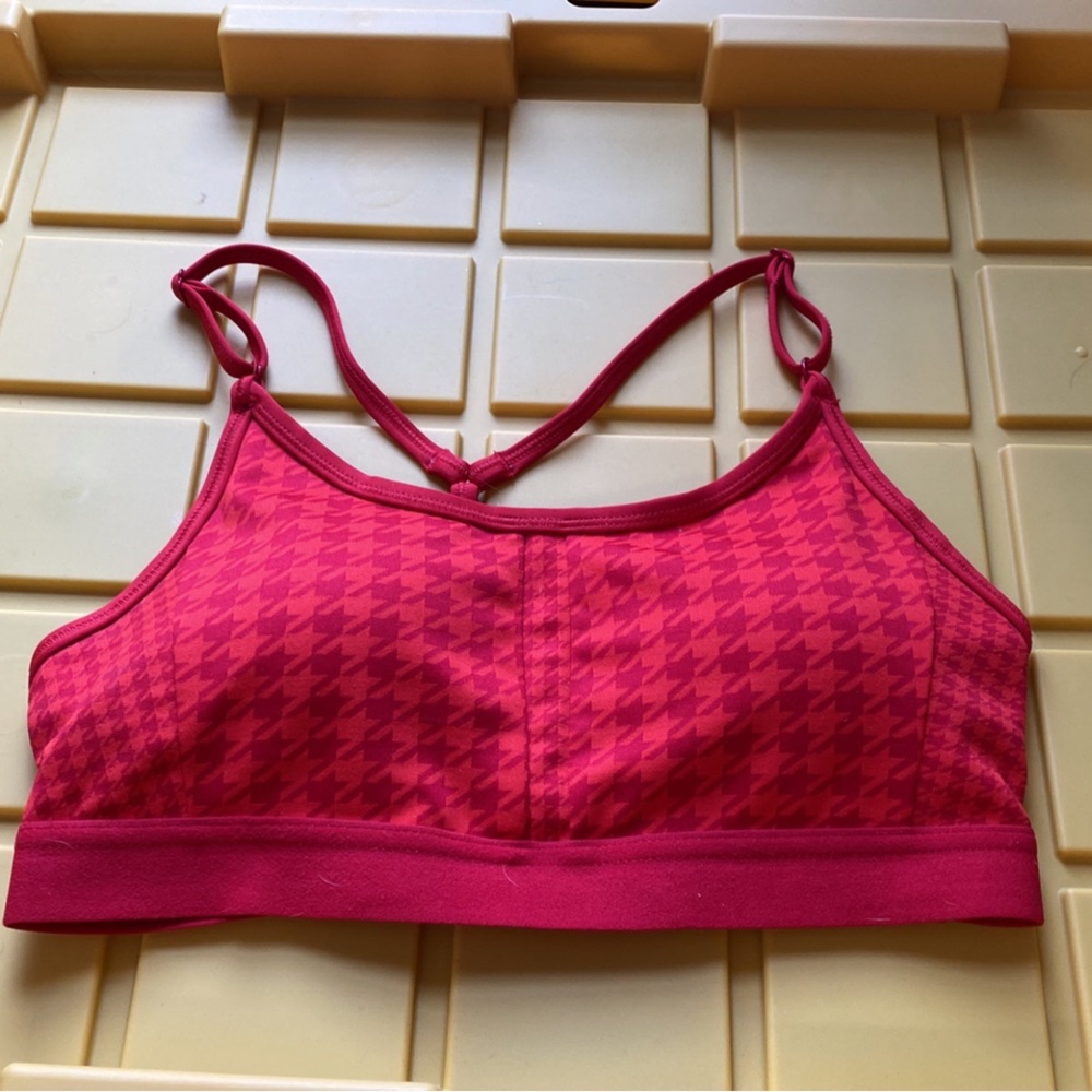 Red Nike sports bra